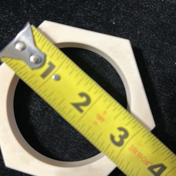 Natural Buffalo bone/horn hexagon shaped bracelet.  Set of 2 - Picture 4 of 4